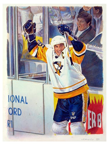 Mario Lemieux Upper Deck Original Art