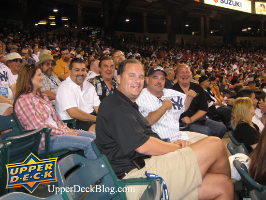 Upper Deck Diamond Club members take in the Angels/Yankees game Friday night. The Angels came from behind to defeat the Yankees 10-6, but one Diamond Club member still showed his support for his beloved Yankees by showing off his Jeter jersey.