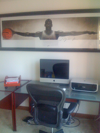 The Upper Deck Authenticated Michael Jordan "Wings Breaking Through" piece from Silverman’s collection.