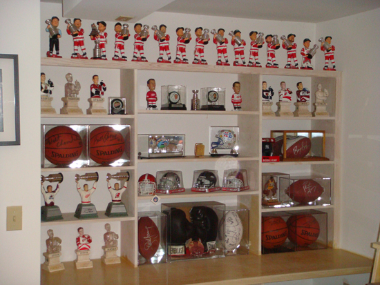 Various Hockey collectibles from Silverman’s collection.