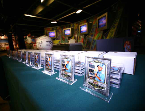 DISPLAY CITY: Upper Deck set the cards up nicely for Friday night’s handoff.
