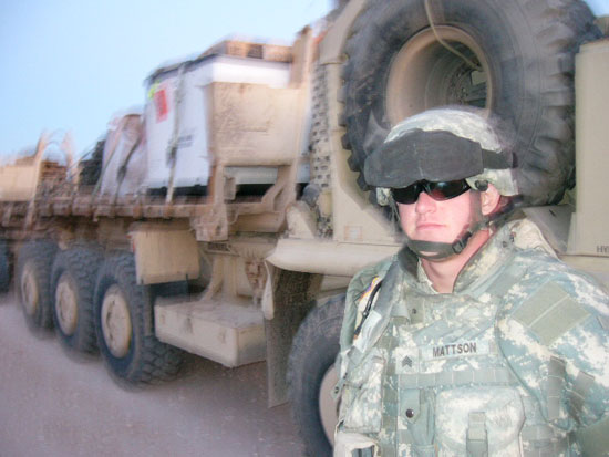 Josh in front of his truck.