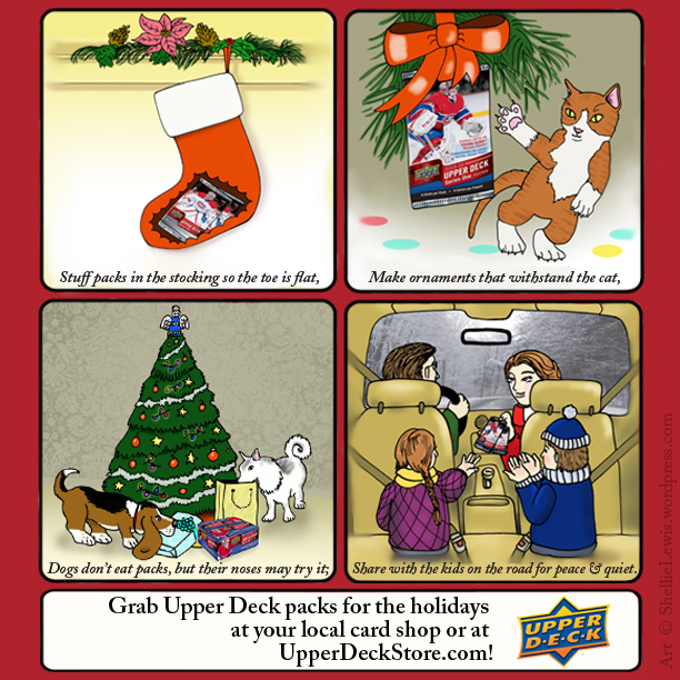 upper deck holiday christmas stocking tree collect