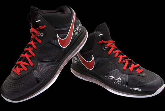 LeBron James game-used shoes