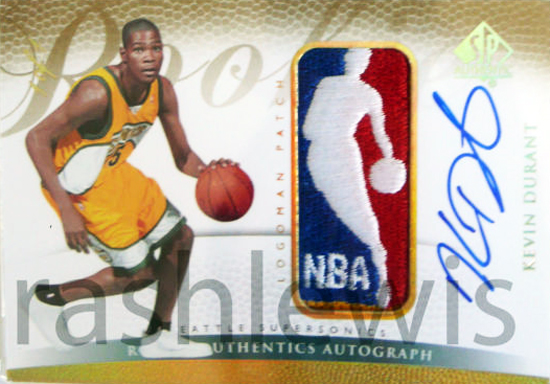 Kevin Durant Autograph Logoman card