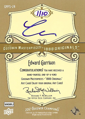 Goodwin Champions 1888 Original Art Cards