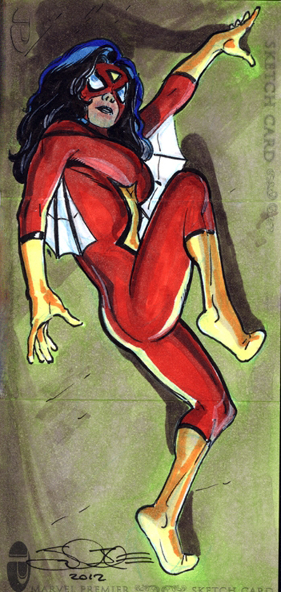 2012-Upper-Deck-Marvel-Premier-Multi-Panel-Sketch-Cards-Jamal-Igle-Spiderwoman-Inside