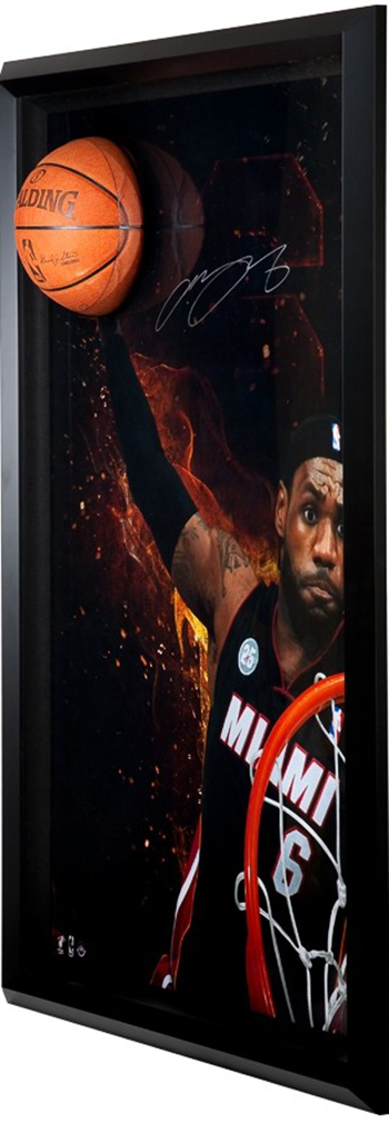 LeBron-James-Miami-Heat-Gift-Guide-Dad-Grad-Holiday-Breaking-Through-Rim-Roast-Memorabilia