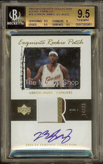 2003-04-Upper-Deck-Exquisite-Collection-Basketball-Autograph-Rookie-Card-LeBron-James