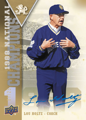 2013-Upper-Deck-Notre-Dame-Football-Lou-Holtz-Autograph