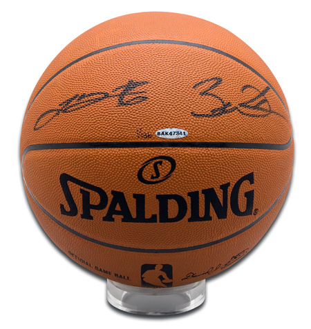 LeBron-James-Dwyane-Wade-Autographed-Basketball-Miami-Heat-Upper-Deck-Authenticated