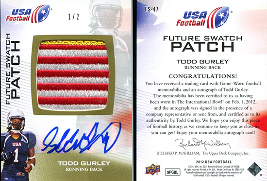 Brag-Photo-Todd-Gurley-Upper-Deck-USA-Football-Georgia-Bulldogs-Running-Back-Autograph-Patch