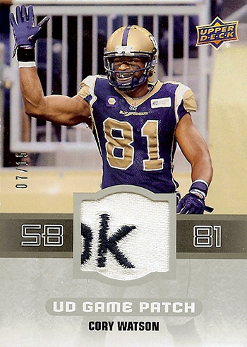 2014-Upper-Deck-CFL-Game-Patch-Cory-Watson