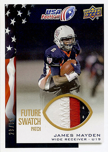 2014-Upper-Deck-USA-Football-Future-Swatch-Patch-James-Mayden