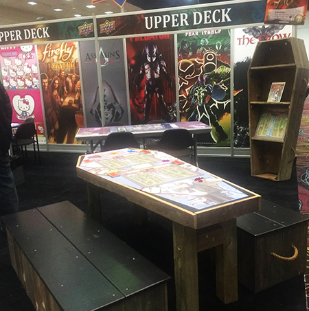 2015-Upper-Deck-Entertainment-GAMA-Trade-Show-Bring-Out-Yer-Dead-Coffin-Table-Booth