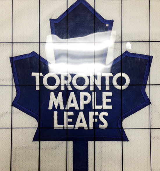 2014-15-NHL-UD-Premier-Mega-Patch-Memorabilia-Card-Toronto-Maple-Leafs-Morgan-Reilly-Chest-Logo-Grid