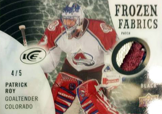 2014-15-NHL-Upper-Deck-Ice-Preview-Frozen-Fabrics-Patrick-Roy