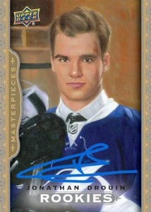 2014-15-Upper-Deck-NHL-Masterpiece-Red-Framed-Cloth-Rookie-Autograph-Jonathan-Drouin