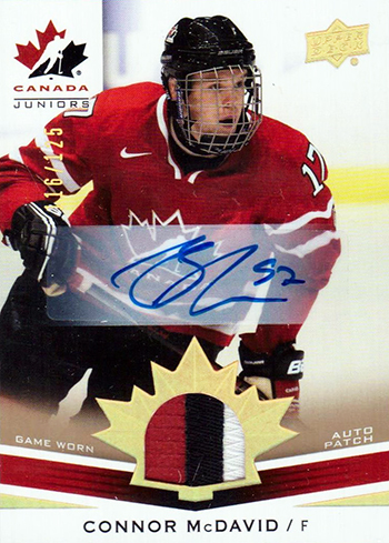 Connor-McDavid-2014-15-Upper-Deck-Team-Canada-Patch-Autograph