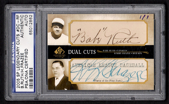 Beckett-Auctions-May-sp-legendary-cuts-ruth-frazee-dual-autograph-cut-curse-bambino