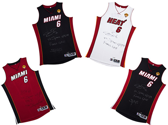 lebron james game-worn jersey nba finals collect