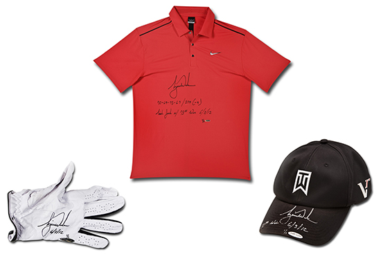 tiger-woods-autographed-inscribed-2012-final-round-polo-hat-glove-memorial-2012-win-fathers-day-gift-dad