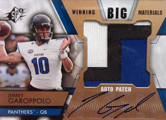 Best-Rookie-Cards-Collect-Valueable-Rare-Jimmy-Garoppolo-Upper-Deck-SPx-Big-Materials