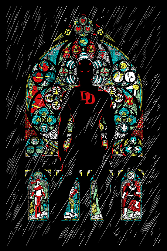 Comic-Con-Exclusive-2015-Marvel-Original-Art-Poster-Daredevil-Color-Variant