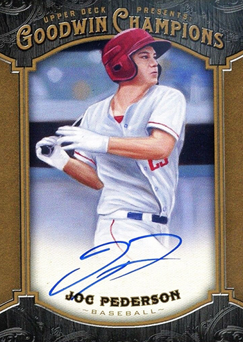 goodwin champions upper deck baseball autograph card joc pederson