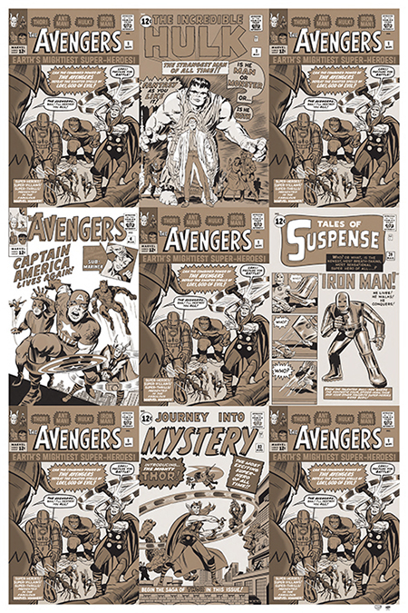 marvel avengers origins gallery collect upper deck poster