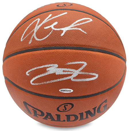 Kevin Love and LeBron James Signed Basketball