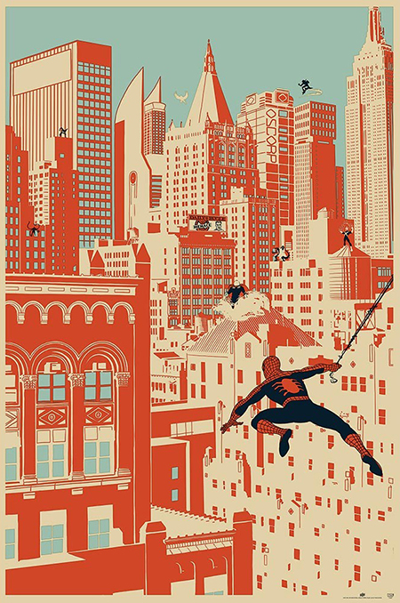 Spider-Man Vs. the Sinister City Limited Edition Art Print Spider-Man Vs. the Sinister City Limited Edition Art Print