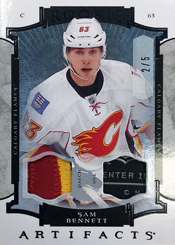 2015-16-Upper-Deck-NHL-Artifacts-Top-Best-Rookie-Card-Sam-Bennett-Patfch-Tag