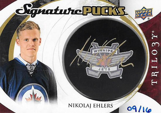 2015-16-Upper-Deck-NHL-Trilogy-Autograph-Signature-Pucks-Nikolaj-Ehlers-Rookie