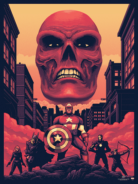 ud-2016-upper-deck-gallery-marvel-avengers-pixels-poster-lithograph-variant