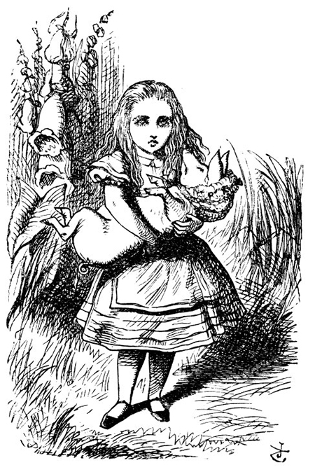 2016-Goodwin-Champions-Artist-Painted-Sketch-Alice-in-Wonderland-Looking-Glass-Upper-Deck-John-Tenniel