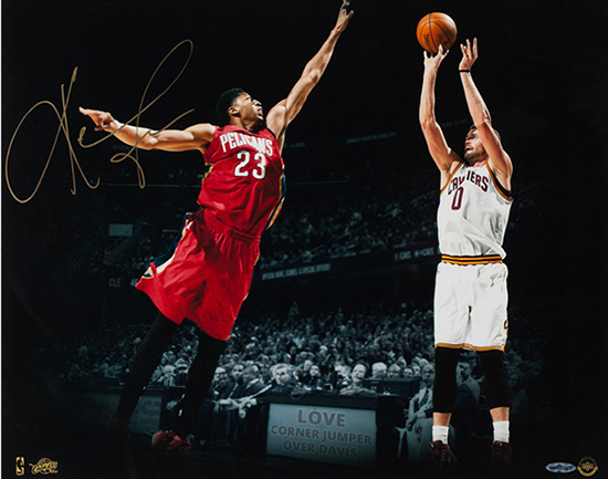 Upper-Deck-Authenticated-Exclusive-Signed-Autograph-Memorabilia-Kevin-Love-Cleveland-Cavaliers-Corner-Jumper-Photo