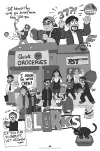 2016-upper-deck-gallery-poster-lithograph-clerks-kevin-smith-steve-stark-100-variant