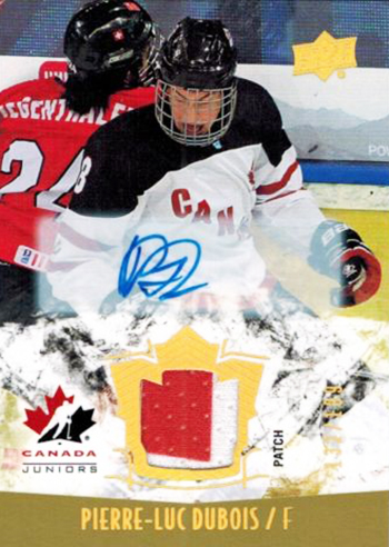 Upper-Deck-pierre-luc-dubois-team-canada-autograph-patch-card