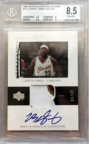 upper-deck-exquisite-collection-rookie-card-lebron-james-cleveland-cavaliers-ebay