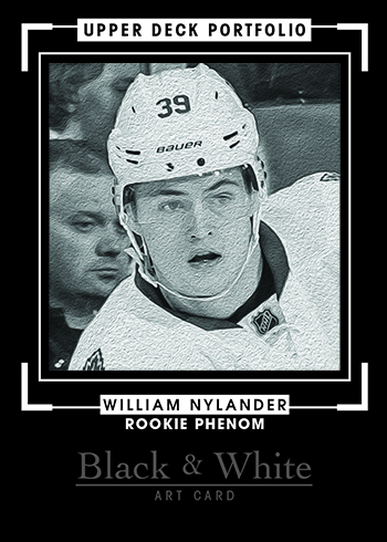 2016-17-Upper-Deck-NHL-Portfolio-Rookie-Redemption-William-Nylander-Black-White-Art-Card