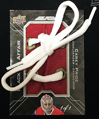 2015-16-NHL-Upper-Deck-Black-Tie-Affair-Memorabilia-Neck-Lace-Jersey-Card-Carey-Price-Canadiens