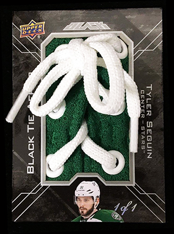 2015-16-NHL-Upper-Deck-Black-Tie-Affair-Memorabilia-Neck-Lace-Jersey-Tyler-Seguin-Stars