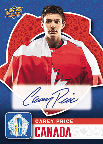 2016-Upper-Deck-World-Cup-of-Hockey-Promotional-Set-Carey-Price-Autograph-Card