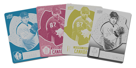 2016-Upper-Deck-World-Cup-of-Hockey-Promotional-Set-Sidney-Crosby-Printing-Plate-Cards