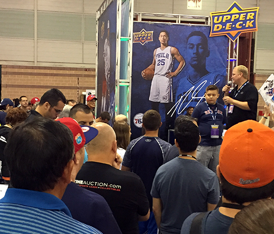 Upper-Deck-National-Sports-Collectors-Convention-Giveaway-Raffle-Corporate-Booth-Packed-Audience