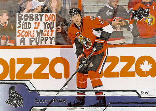 2016-17-upper-deck-series-one-base-bobby-ryan-ottawa-senators-puppy-card