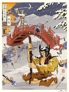 2016-upper-deck-gallery-poster-eastern-woodblock-wolverine-marcelo-baez-ukiyo