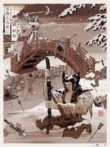 2016-upper-deck-gallery-poster-eastern-woodblock-wolverine-marcelo-baez-ukiyo-variant