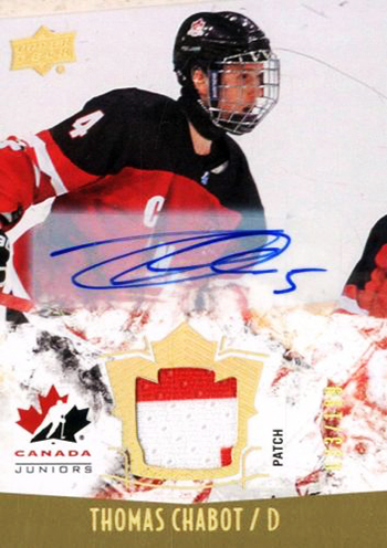 2016-17-NHL-Upper-Deck-Rookie-Radar-Ottawa-Senators-Thomas-Chabot-autograph-jersey-Team-Canada-Juniors